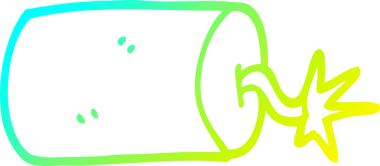 Bir insan tarafından çizilen dinamitin soğuk gradyan çizgisi.