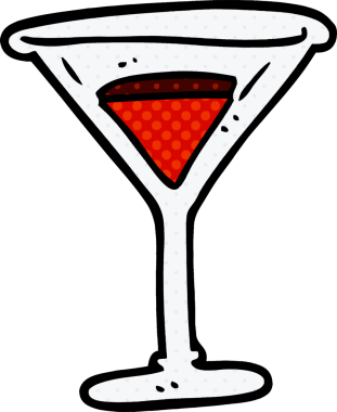 Bir insan tarafından çizilmiş kırmızı karalama kokteyli.