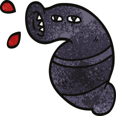 Bir insan tarafından çizilmiş karalama canavarı sülüğü.