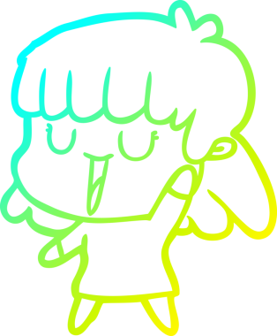 Bir insan tarafından çizilmiş bir karikatür kadın çizimi.