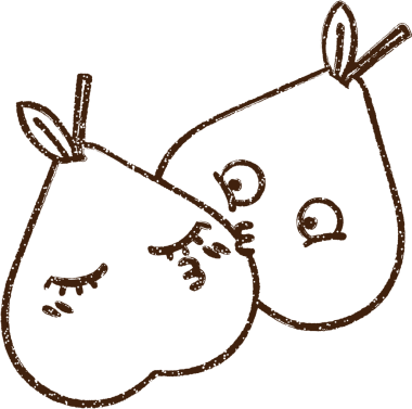 Bir insan tarafından çizilen meyve kömürü.