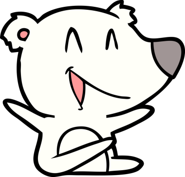 Bir insan tarafından çizilmiş kutup ayısı karikatürü