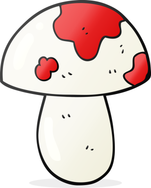 Bir insan tarafından çizilmiş serbest çizim mantar taburesi