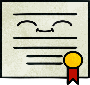 Bir insan tarafından çizilmiş mezuniyet diplomasının retro grunge dokusu.