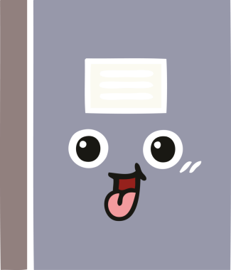 Bir insan tarafından çizilmiş düz renkli bir defter çizimi