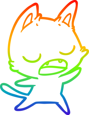 gökkuşağı gradyan çizimi bir insan tarafından çizilmiş konuşan kedi çizgi filmi