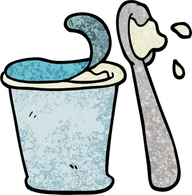 Bir insan tarafından çizilmiş grunge desenli çizgi film yoğurdu.