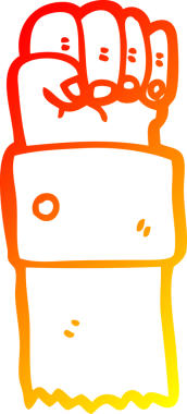 Bir insan tarafından çizilmiş sıcak çizgi çizgi film çizimi.