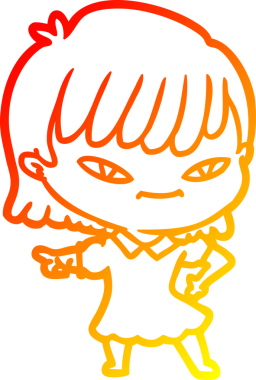 Bir insan tarafından çizilmiş bir karikatür kadın çizimi