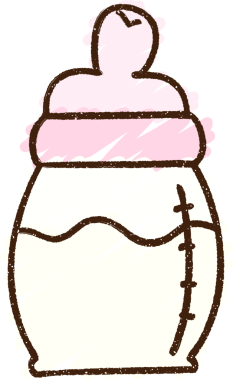 Bir insan tarafından çizilen Bebek Şişe Tebeşiri