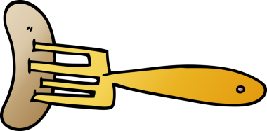 Bir insan tarafından çizilmiş çatalla çizilmiş bir karikatür.