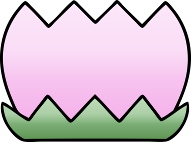 Bir insan tarafından çizilmiş rengarenk bir çiçek karikatürü.