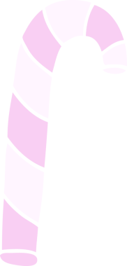 Bir insan tarafından çizilmiş pembe şeker kamışları.