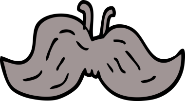 Bir insan tarafından çizilmiş bir bıyık karalaması.