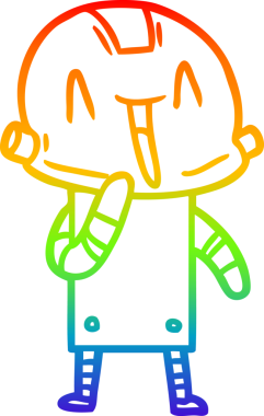 gökkuşağı gradyan çizgisi bir insan tarafından çizilmiş robot çizgi