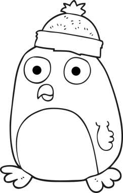 Bir insan tarafından çizilmiş siyah beyaz çizgi film noel ardılı.