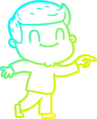 Bir insan tarafından çizilmiş karikatür cana yakın bir adamın çizimi.