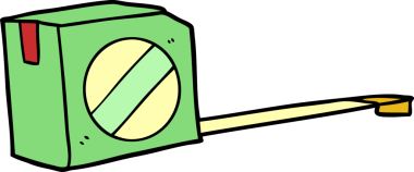 bir insan tarafından çizilen çizgi film mezurası