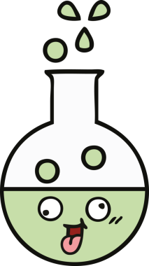 Bir insan tarafından çizilmiş bir test tüpü karikatürü.