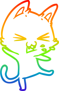 gökkuşağı gradyan çizgi çizimi bir insan tarafından çizilen öfke nöbeti