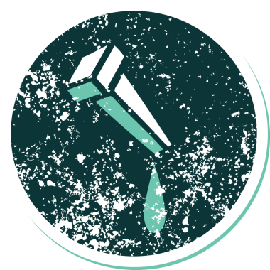 Bir insan tarafından çizilmiş demir tırnağın sembolik dövmesi.