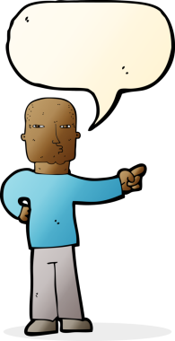 Bir insan tarafından çizilmiş konuşma balonlu bir adam.