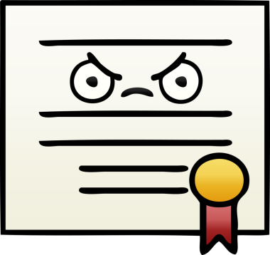 Mezuniyet diplomasının bir insan tarafından çizilmiş gölgeli karikatürü.