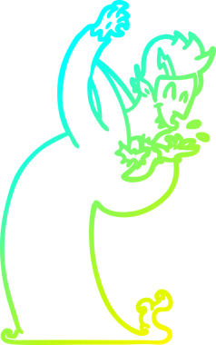 Bir insan tarafından çizilmiş bir karikatür vampir çizimi.