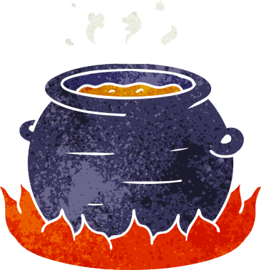 İnsan eliyle çizilmiş bir tencere güveç karalaması.