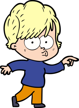 Bir insan tarafından çizilmiş karikatür kadın.