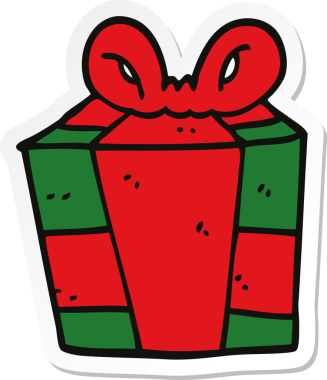 Bir insan tarafından çizilmiş bir karikatür çıkartması.