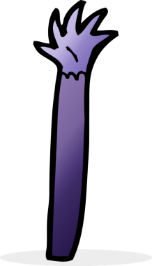 Bir insan tarafından çizilmiş cadılar bayramı vampir kolu.