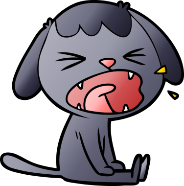 Bir insan tarafından çizilmiş şirin bir köpek havlaması.