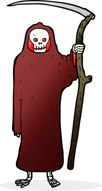 bir insan tarafından çizilmiş ölüm karikatürü