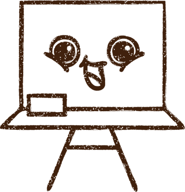 Bir insan tarafından çizilen Okul Tahtası Kömür Çizimi