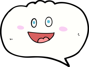 Bir insan tarafından çizilmiş şirin bir konuşma balonu.