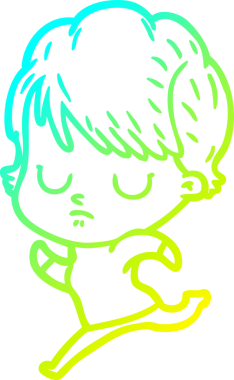 Bir insan tarafından çizilmiş bir karikatür kadın çizimi.