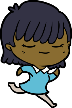 Bir insan tarafından çizilmiş karikatür kadın.