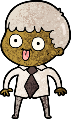 Bir insan tarafından çizilmiş çizgi film adamı.