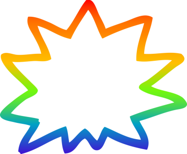 gökkuşağı gradyan çizgi çizimi bir insan tarafından çizilmiş bir çizgi film patlaması