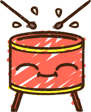 Bir insan tarafından çizilen Davul Tebeşiri Vurma