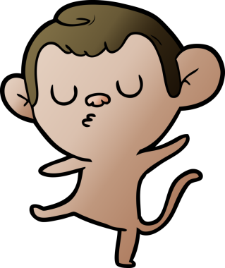 Bir insan tarafından çizilmiş çizgi maymun.