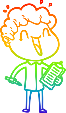 Bir insan tarafından çizilmiş mutlu bir adamın çizgi çizimi.