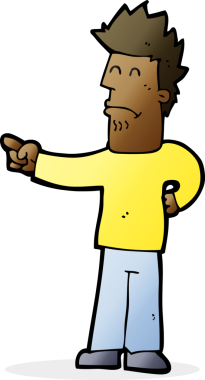 Bir insan tarafından çizilmiş çizgi filmci.