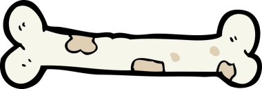 bir insan tarafından çizilmiş karikatür kemiği