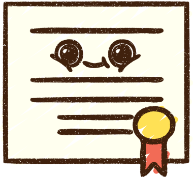 Bir insan tarafından çizilmiş Sertifika Tebeşiri