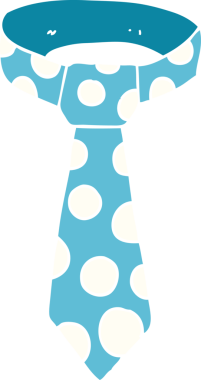 Bir insan tarafından çizilmiş karalama desenli bir kravat.