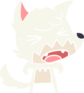 bir insan tarafından çizilmiş kızgın düz renkli tilki çizimi