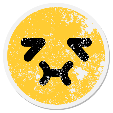 Bir insan tarafından çizilmiş mide bulandırıcı bir yüz çemberi.