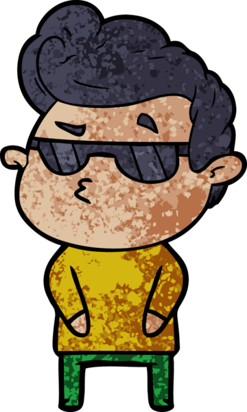 Bir insan tarafından çizilmiş havalı bir çizgi film.